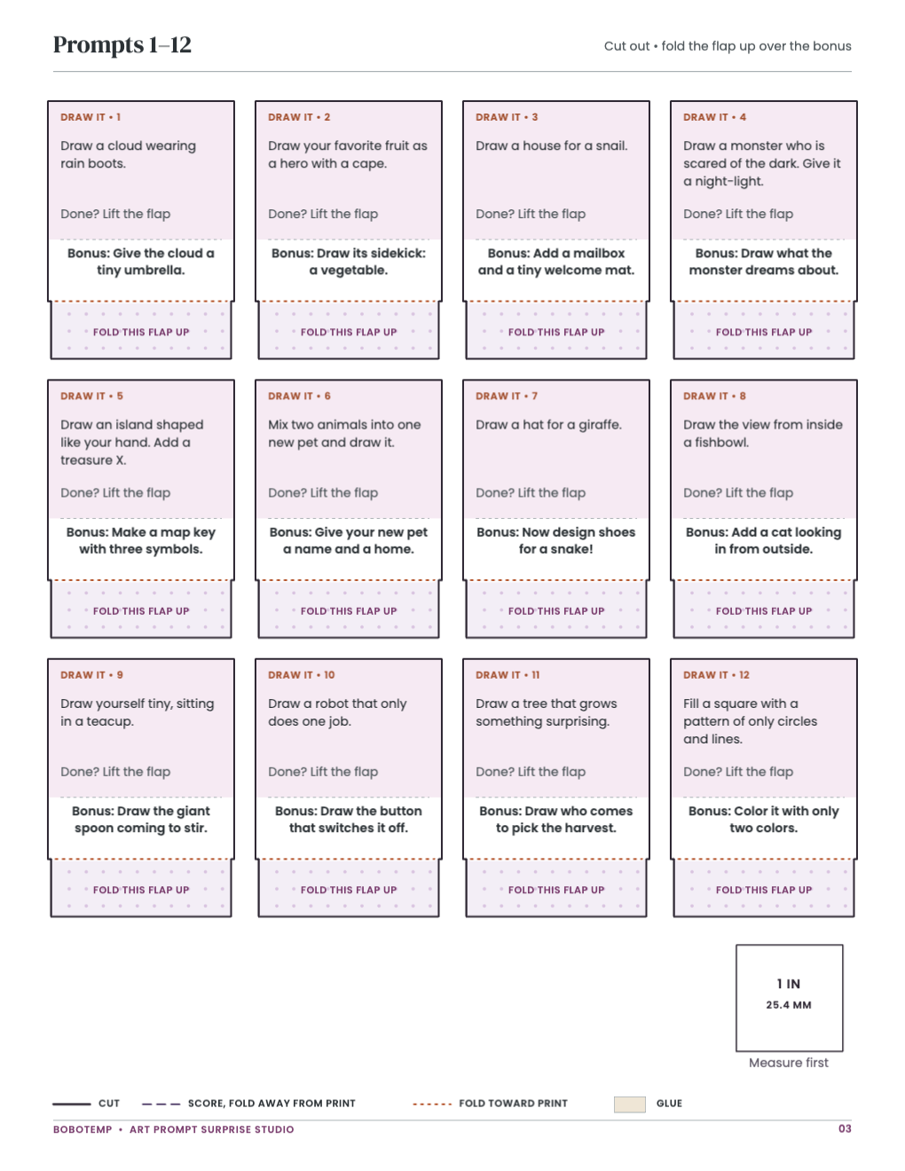 Prompts 1–12 page