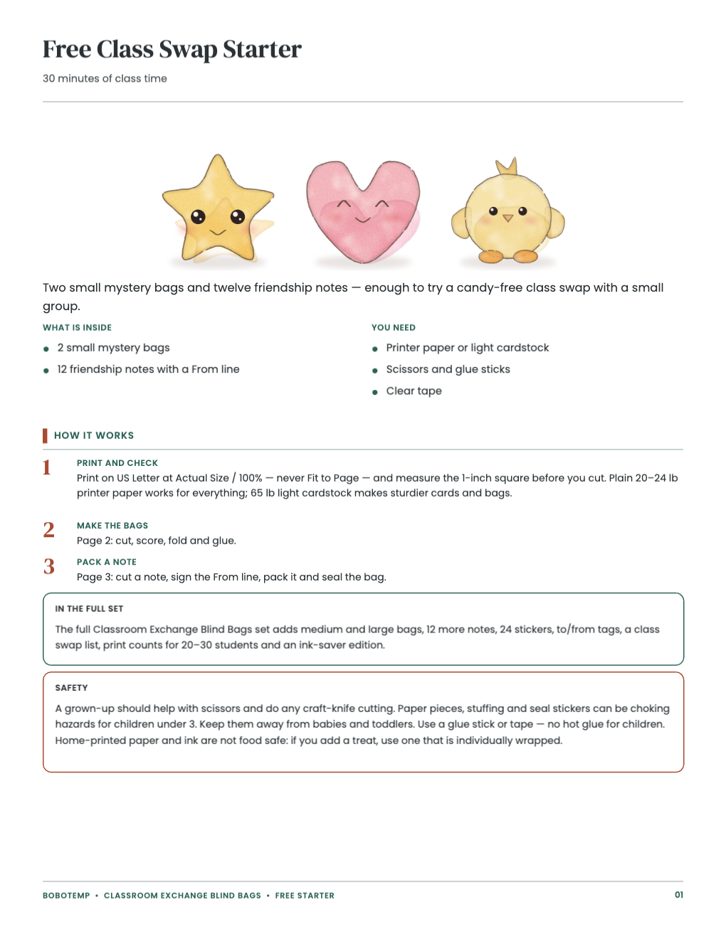 Free Class Swap Starter guide: what is inside, the steps and safety notes