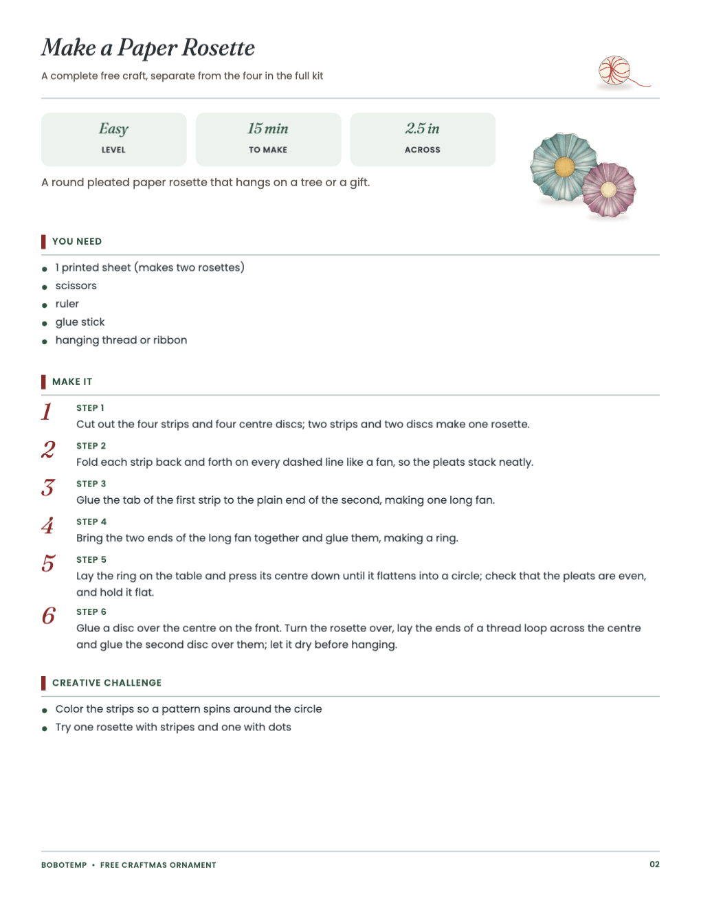 Craftmas Craft Night Kit free sample page 2 of 4