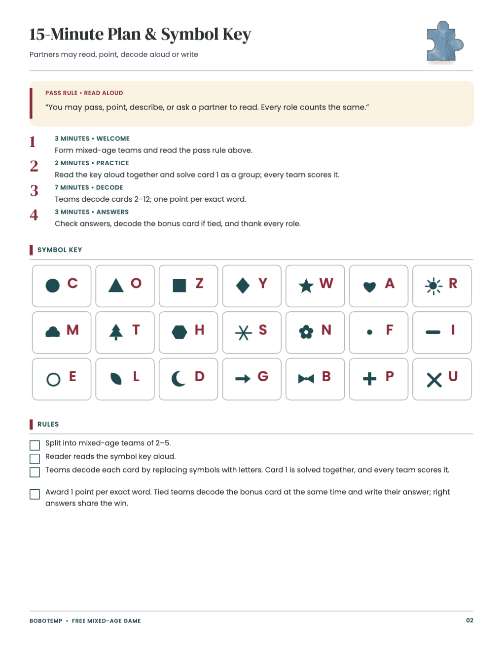 Family Christmas Game Night Collection free sample page 2 of 4
