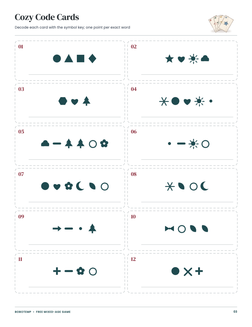 Family Christmas Game Night Collection free sample page 3 of 4