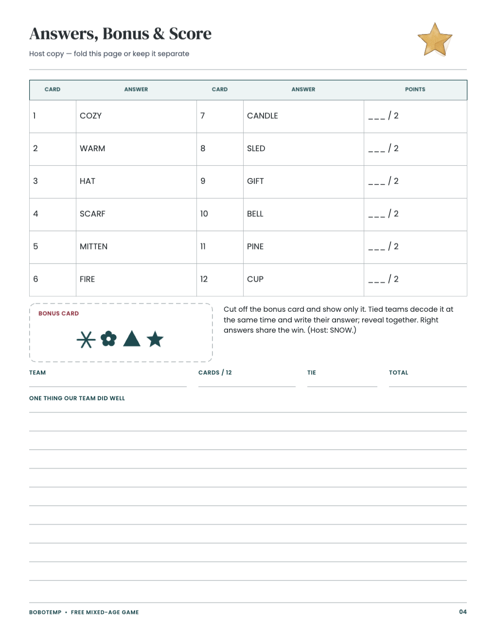 Family Christmas Game Night Collection free sample page 4 of 4