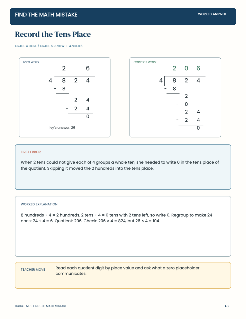 Find the Math Mistake free page 14