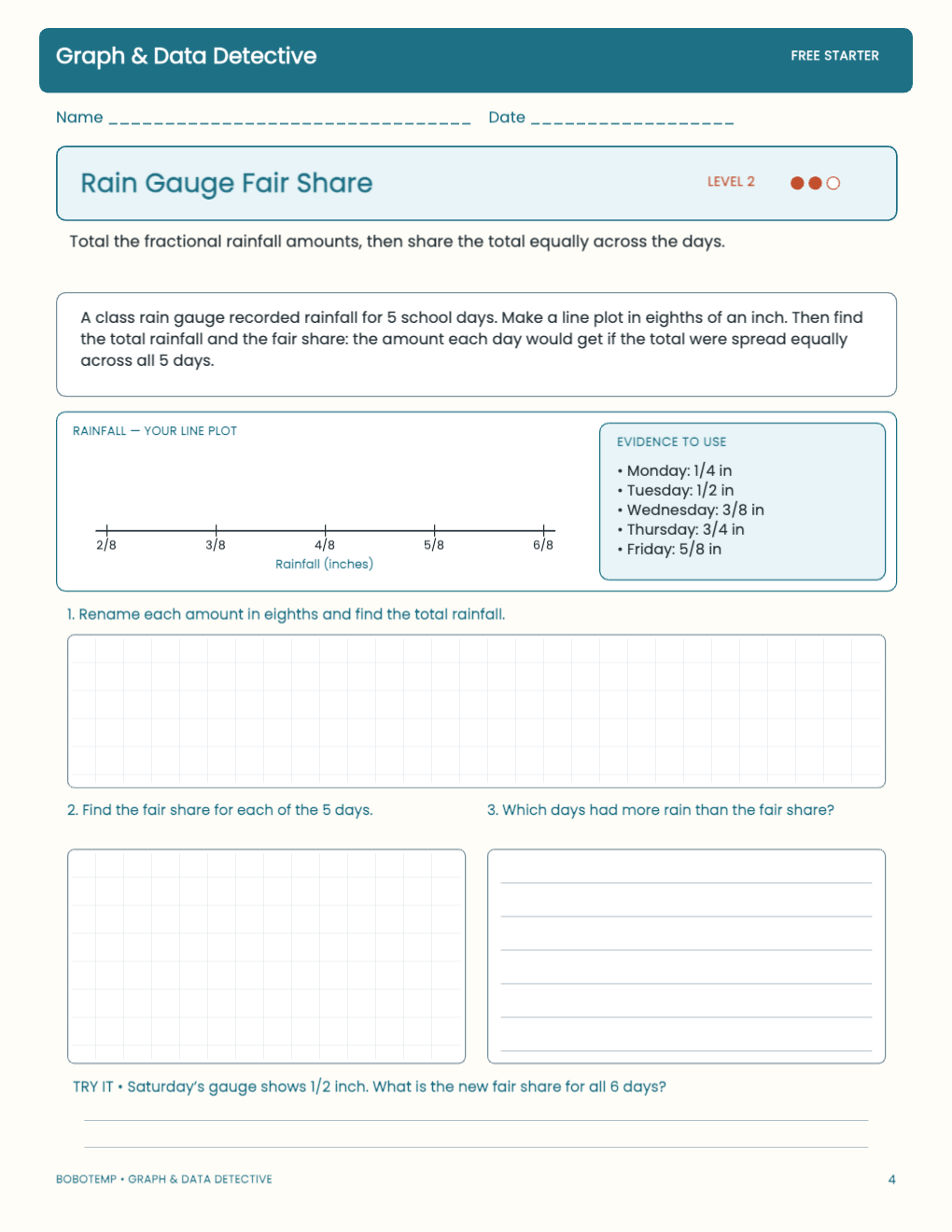 Graph & Data Detective free activity page 3