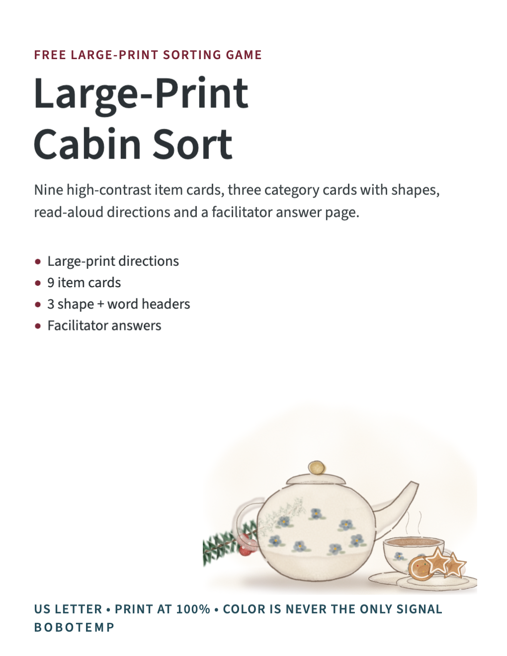 Large-Print Christmas Games free sample page 1 of 4