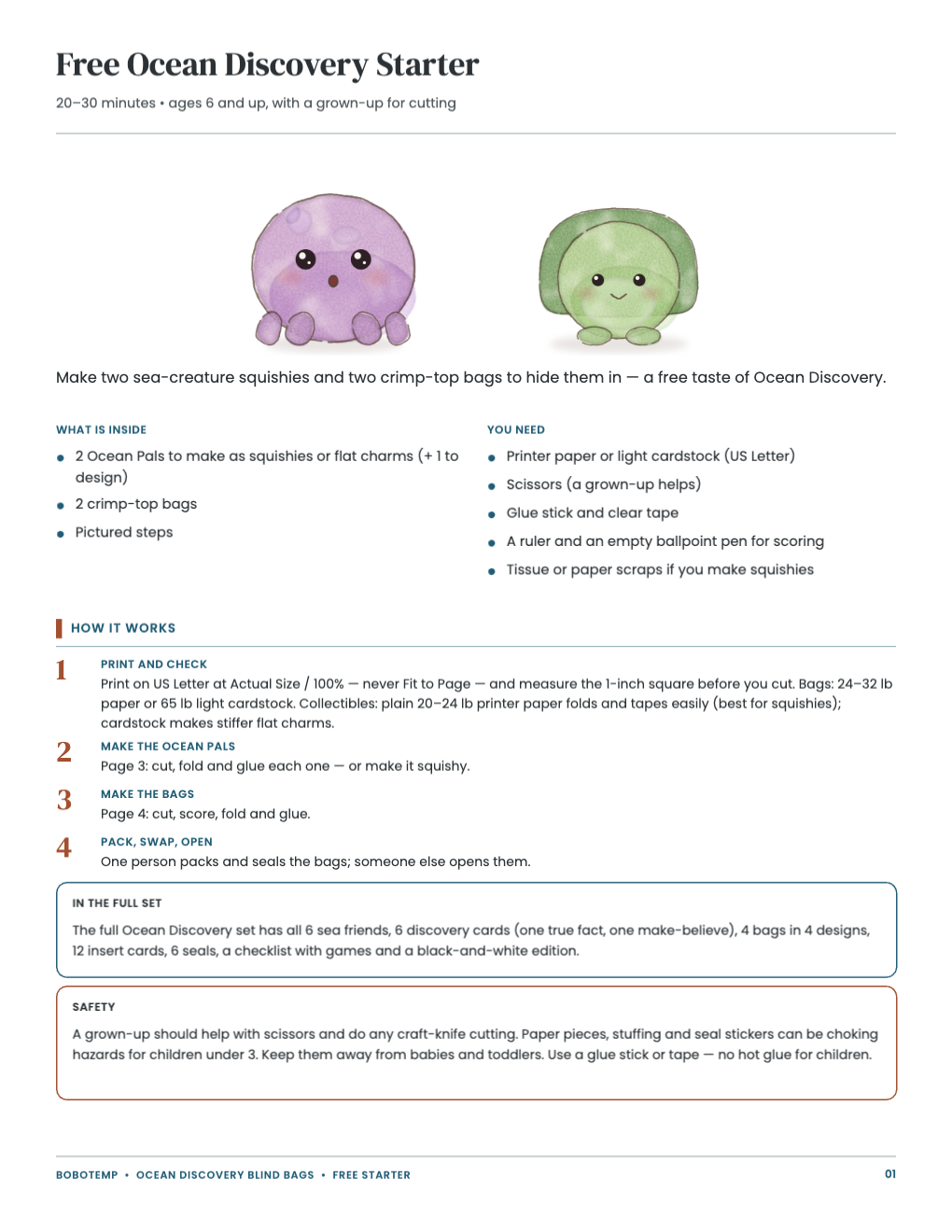 Free Ocean Discovery Starter guide: what is inside, the steps and safety notes