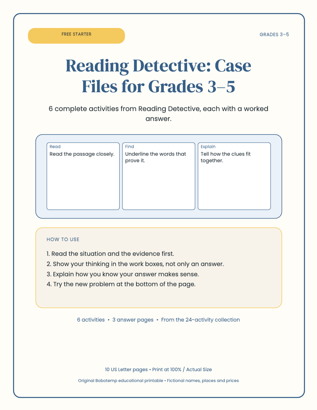 Reading Detective free starter cover