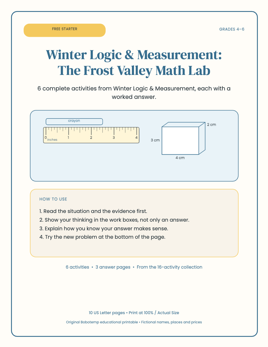 Winter Logic & Measurement free starter cover