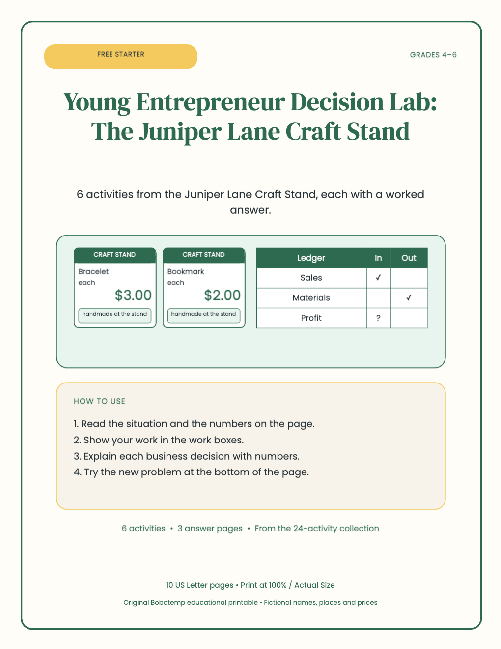 Young Entrepreneur Decision Lab free starter cover
