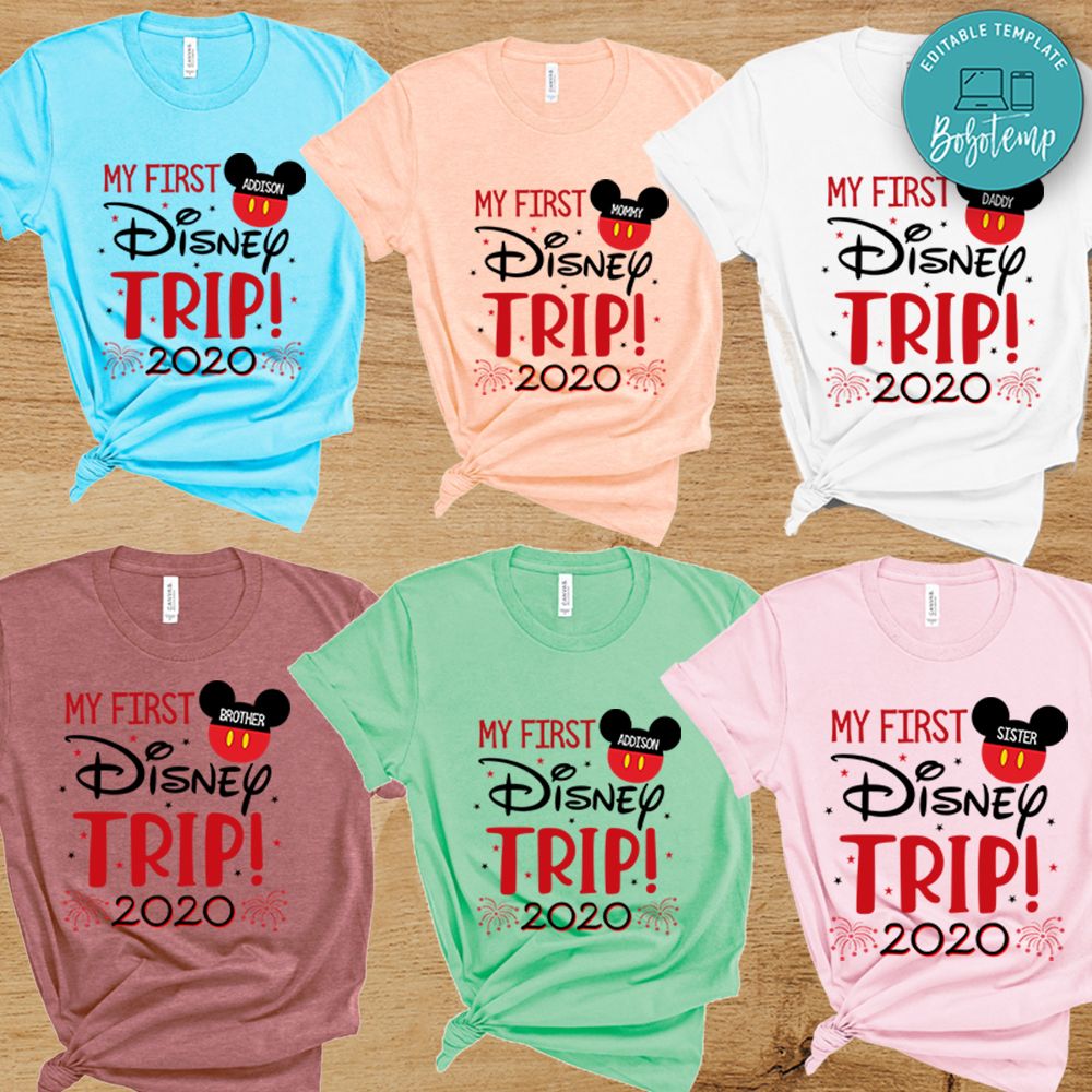My First Disney Trip Shirt - Disney Family Vacation Shirts | Bobotemp