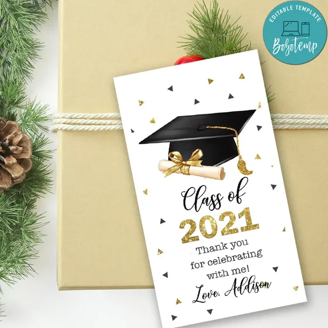 grad gift thank you card Graduation Personalized Note Cards With a sleek design Joint Graduation Thank You Card