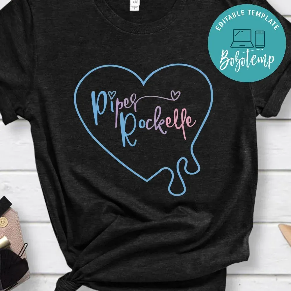 Piper Rockelle Heart Color Editable Shirt | Bobotemp Shop