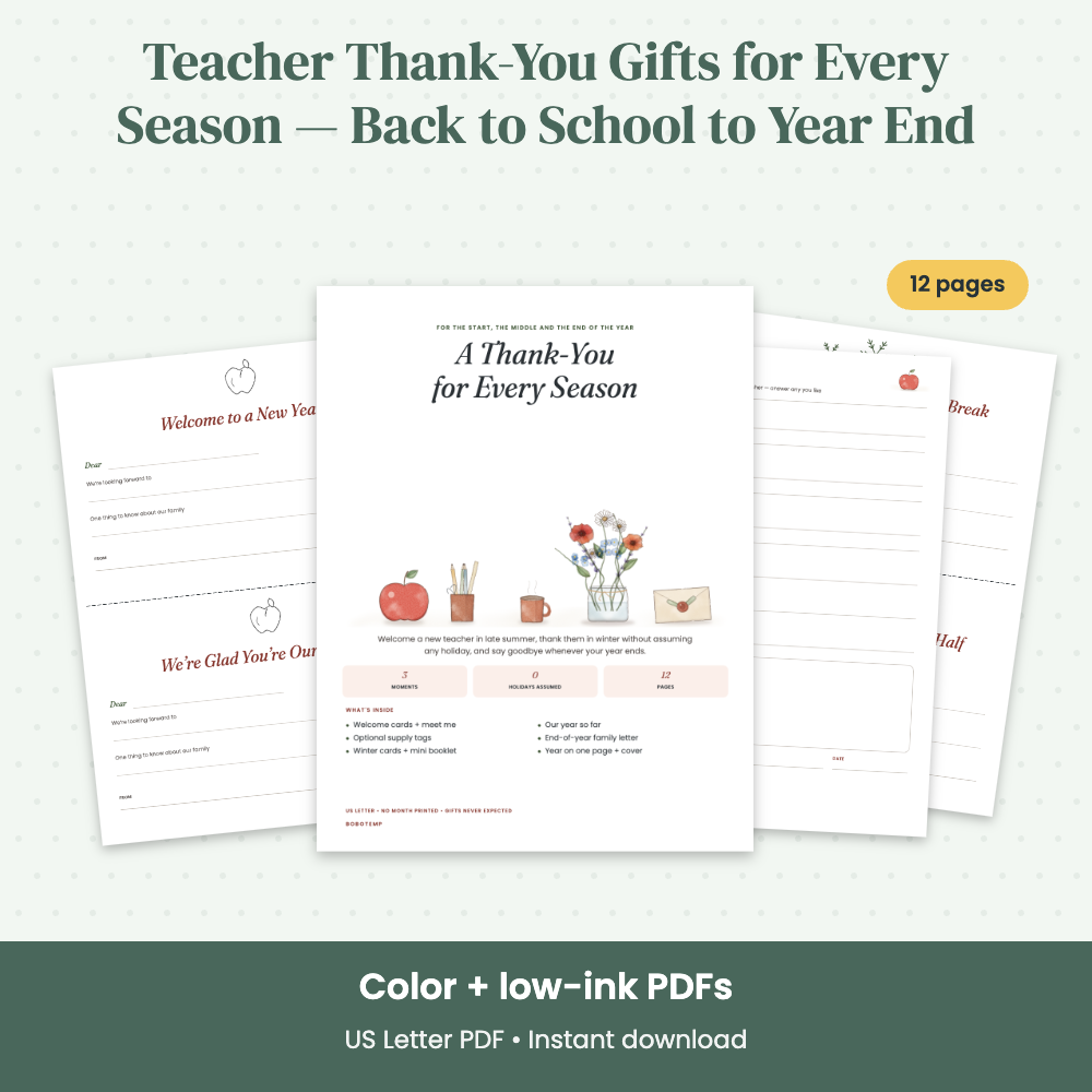 Preview of Teacher Thank-You Gifts for Every Season — Back to School to Year End