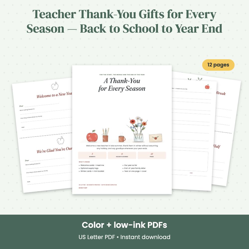 Teacher Thank-You Gifts for Every Season — Back to School to Year End ...